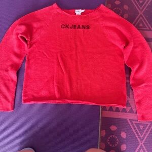 Calvin Klein Jeans Vibrant Red Knit Top